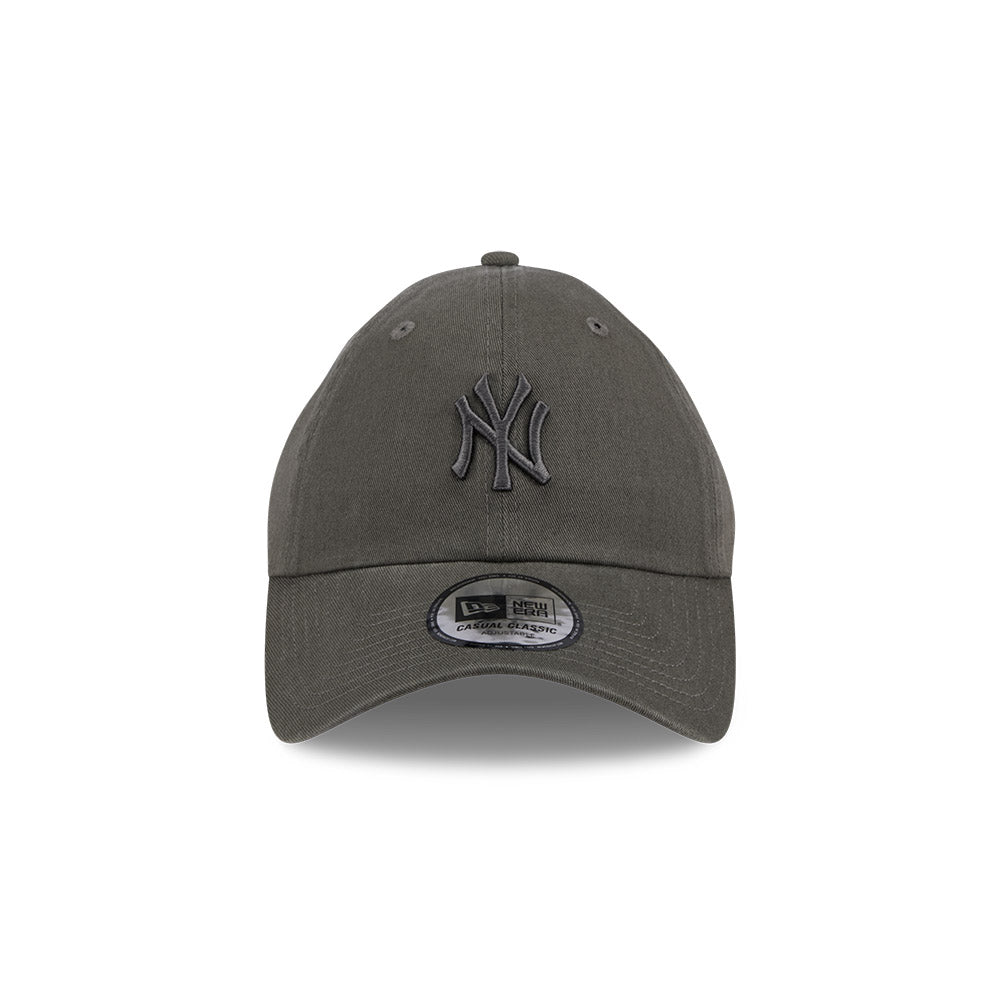 New York Yankees Hat - Seasonal Tonal Dark Charcoal Grey Casual Classic MLB Strapback Cap - New Era